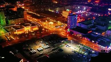 航拍延时辽宁大连红旗广场视频的预览图